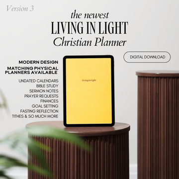 NEW V3 Digital Download Christian Planner Blue Tones Reusable – Bible Study, Goal Setting, Sermon Notes, Prayer Requests, Fasting Reflection & More | PDF Modern Christian Planner