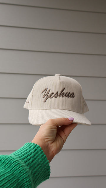 Yeshua Light Stone Corduroy Snapback Trucker Hat