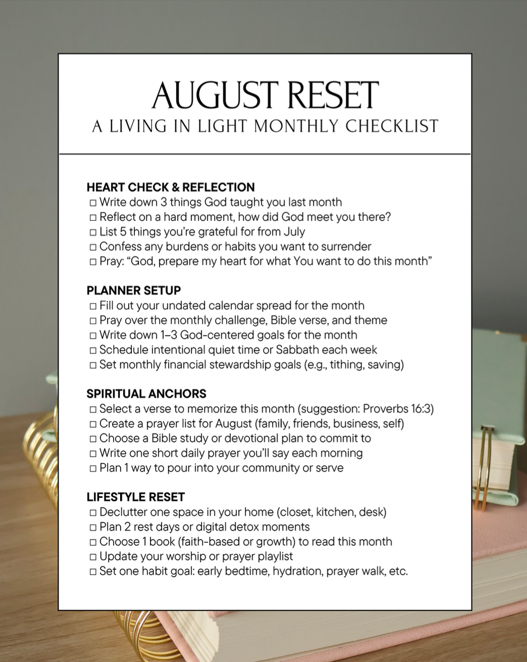 August Reset: How to Spiritually and Practically Prepare for a New Month