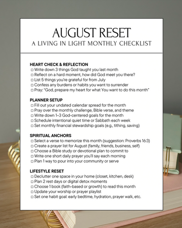August Reset: How to Spiritually and Practically Prepare for a New Month