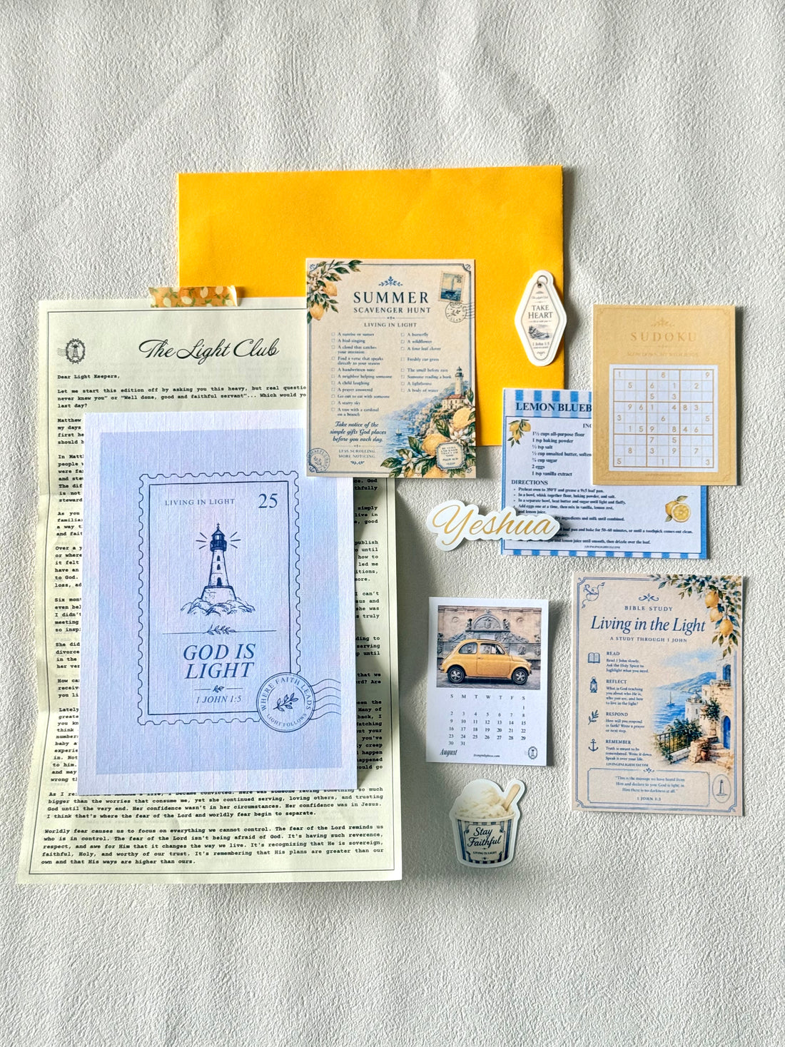 THE LIGHT CLUB — Monthly Christian Snail Mail Subscription - OPEN FOR AUGUST 2026 NOW