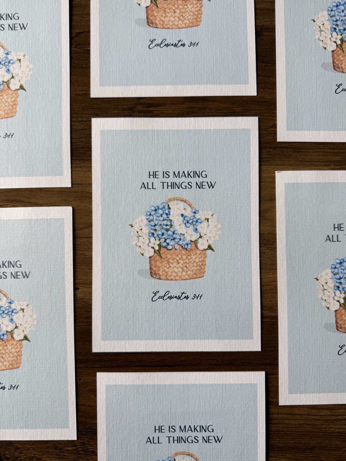 Made New Linen Art Print 5 x 7 - Christian Art - Ecclesiastes 3:11