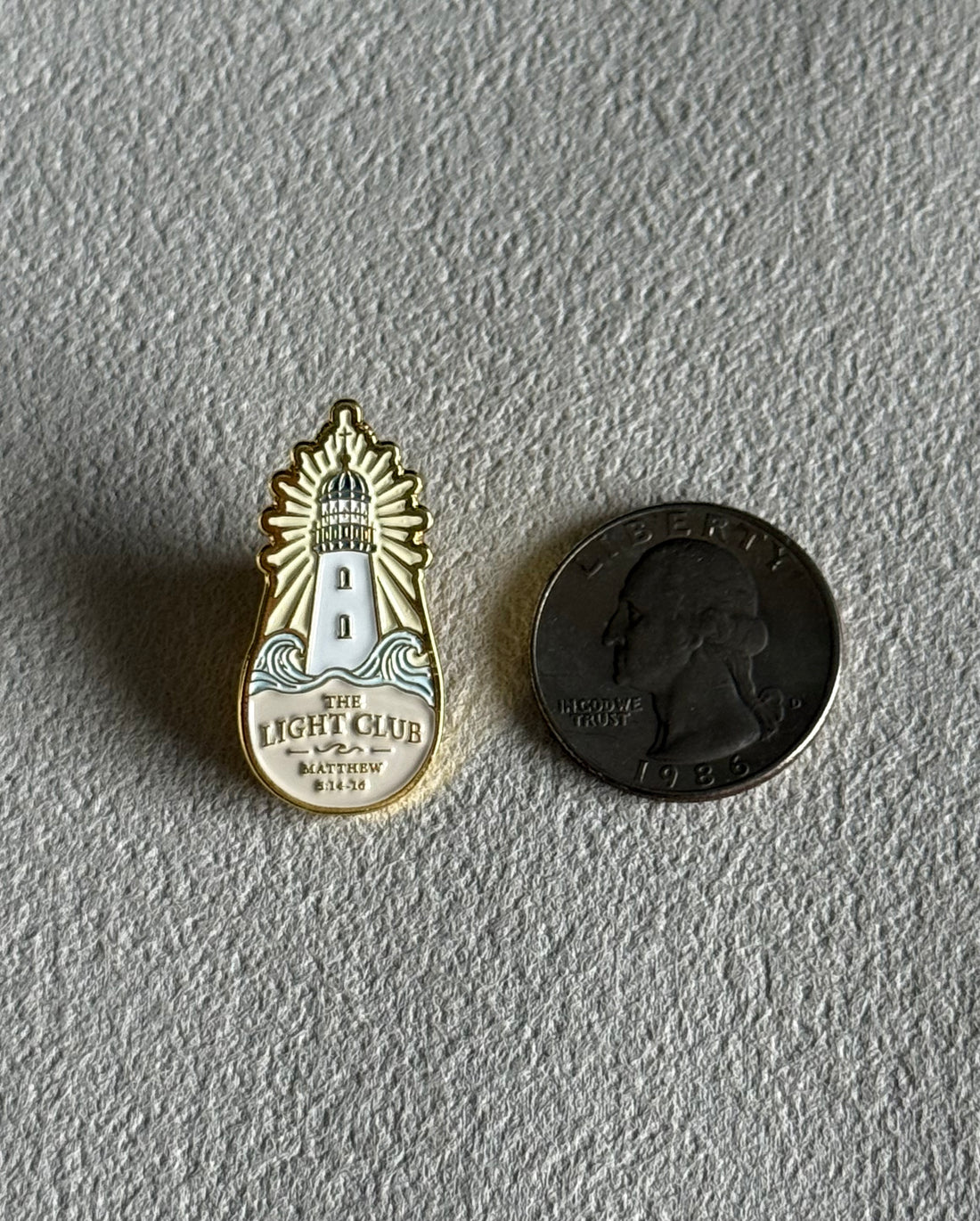 The Light Club Lighthouse Enamel Gold Pin