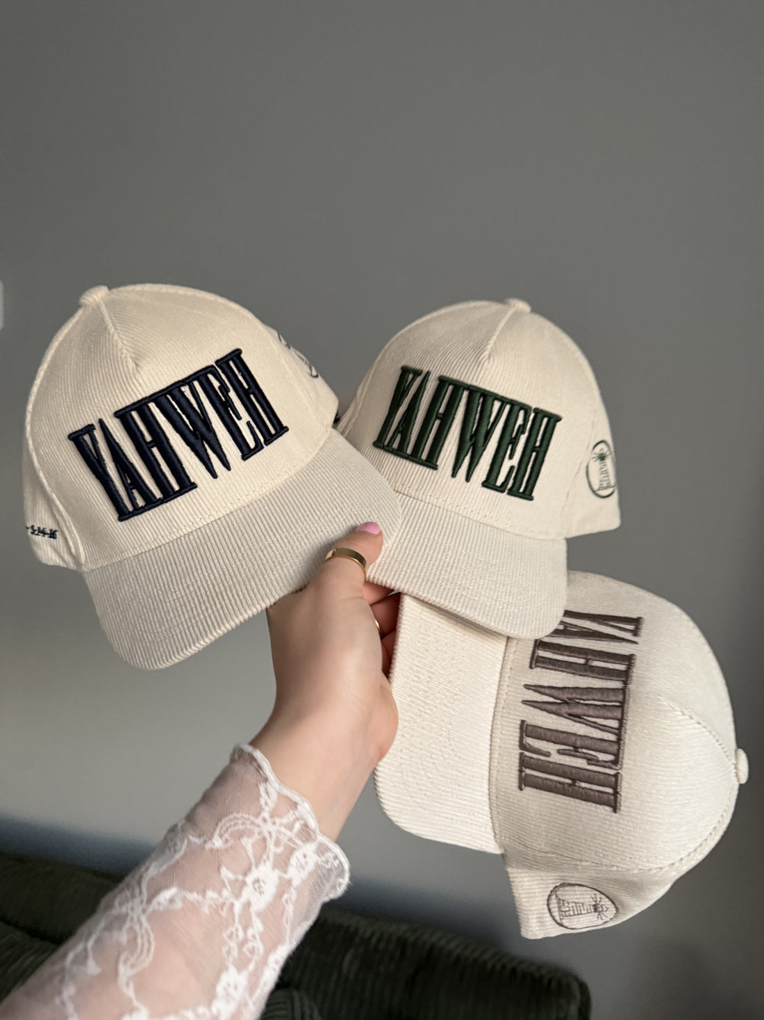 Yahweh Light Stone Corduroy Snapback Trucker Hat