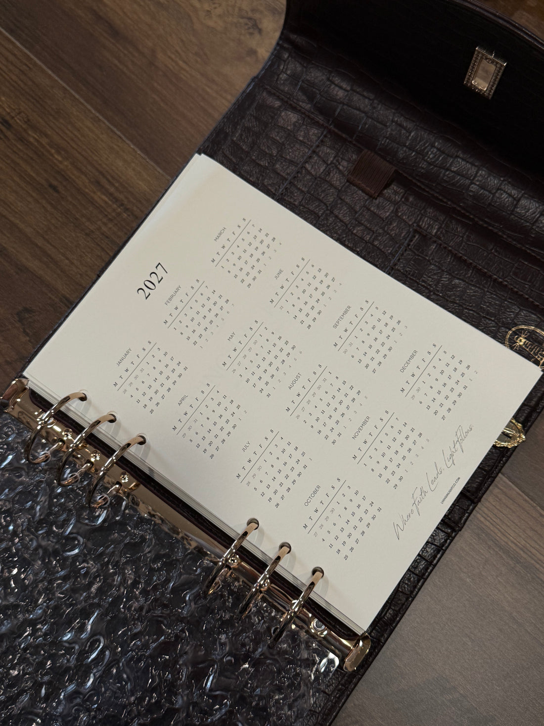 A5 2027 Monthly Calendars with 6 Ring Holes