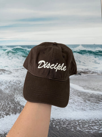 Chocolate Brown 3D Disciple Dad Cap - Christian Baseball Hat - Modern Faith-Based Apparel - Living in Light