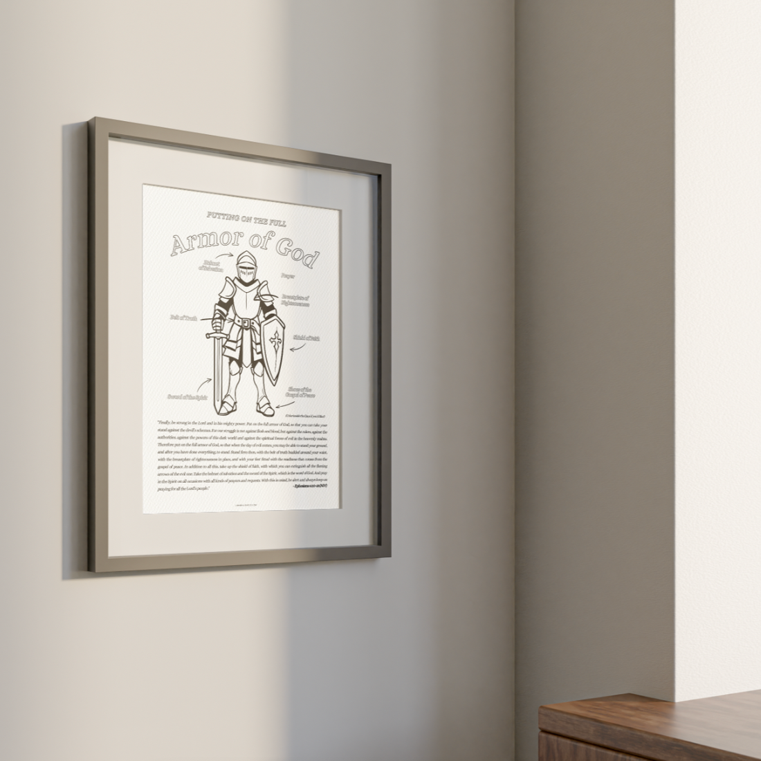Armor of God Printable Digital Download from Living in Light Christian Planner - Faith-Based SVG Version