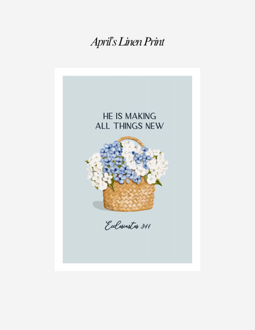 Made New Linen Art Print 5 x 7 - Christian Art - Ecclesiastes 3:11