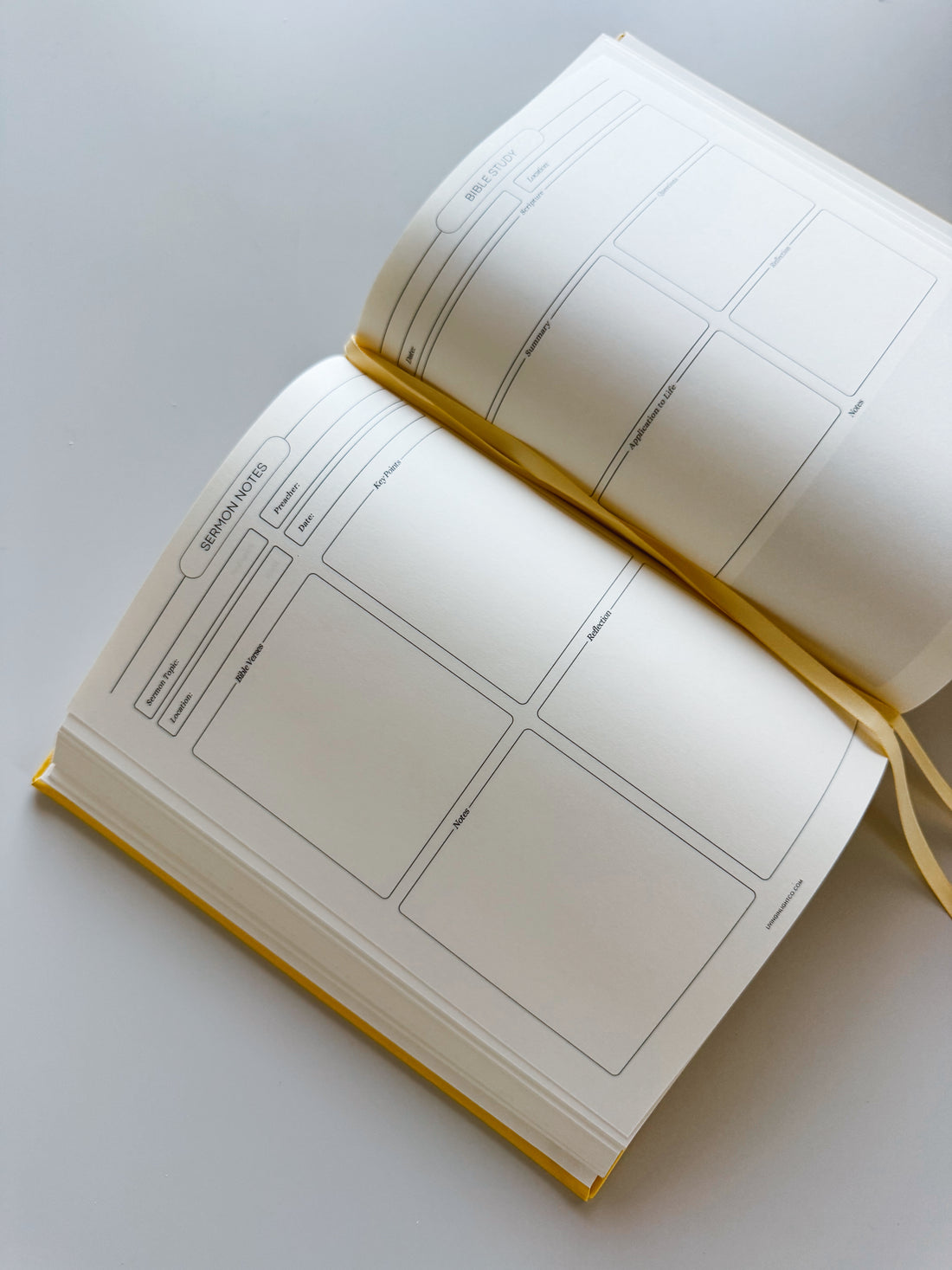 Yellow Leather V3 Undated Modern Christian Planner – Faith-Based Planner - Bible Study, Sermon Notes, Prayer Requests, Goal Setting, Finances & More