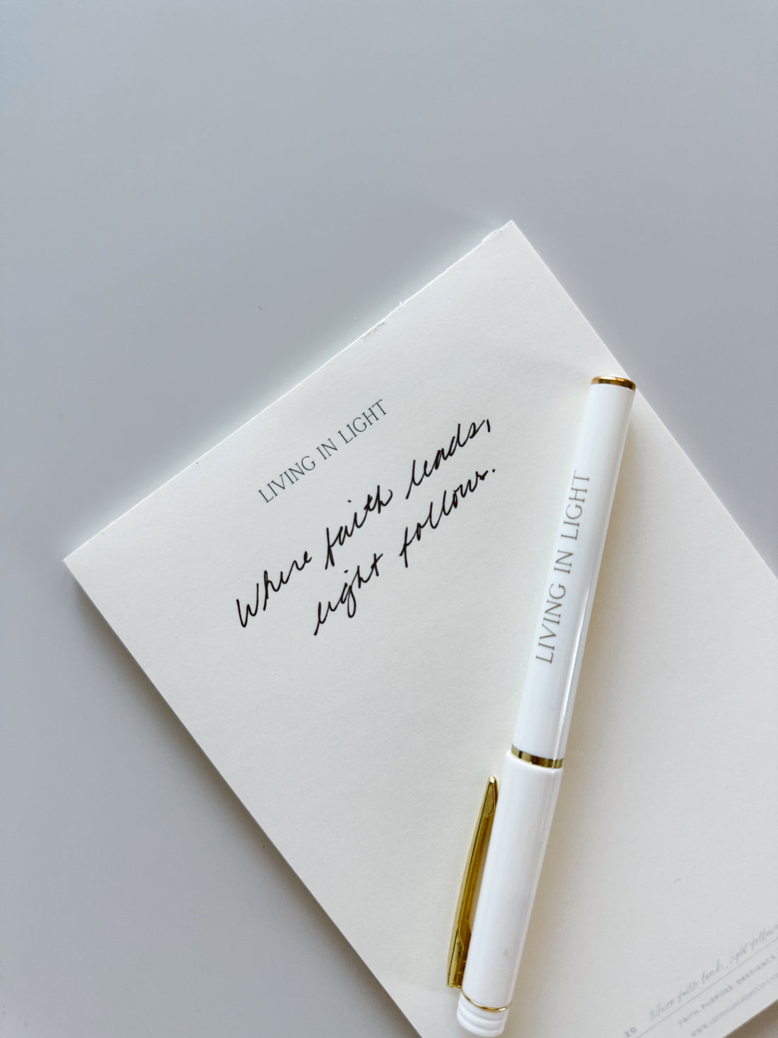 Living in Light Faith-Based Blank Notepad
