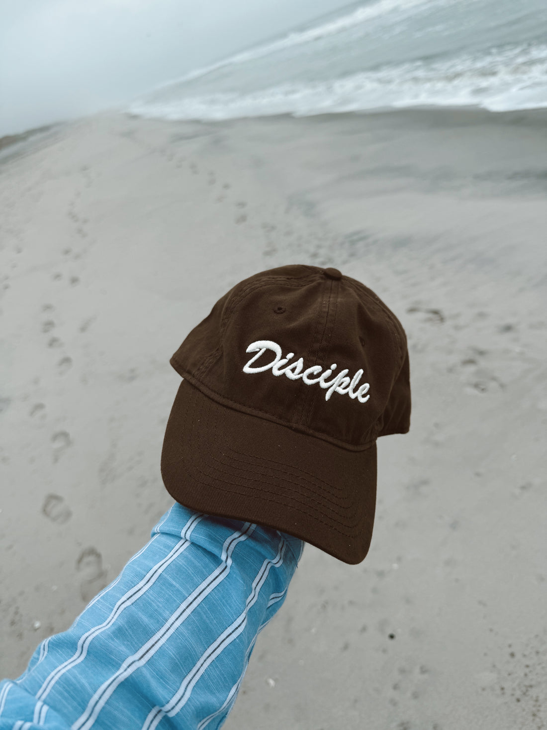 Chocolate Brown 3D Disciple Dad Cap - Christian Baseball Hat - Modern Faith-Based Apparel - Living in Light