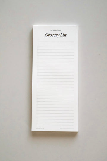 Living in Light Faith-Based Grocery List Notepad